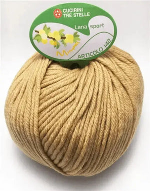 LANA MIMOSA SPORT – Cucirini Tre Stelle - Colore: 032 - CREMA - by LacariaRicami.Store