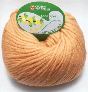 LANA MIMOSA SPORT – Cucirini Tre Stelle - Colore: 339 - PESCA - by LacariaRicami.Store