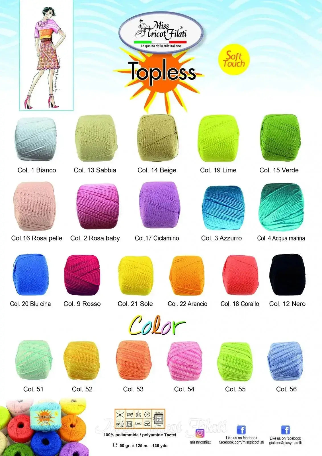 Cotone TOPLESS - Miss Tricot Filati - Colore: - by LacariaRicami.Store