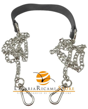 Tracolla Con Catena 150 Cm - Colore: GRIGIO - CATENA ARGENTO - by LacariaRicami.Store