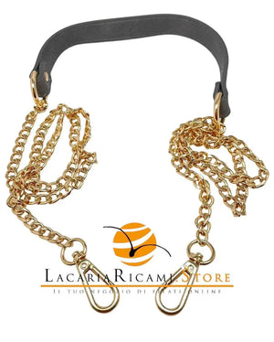 Tracolla Con Catena 150 Cm - Colore: GRIGIO - CATENA ORO - by LacariaRicami.Store