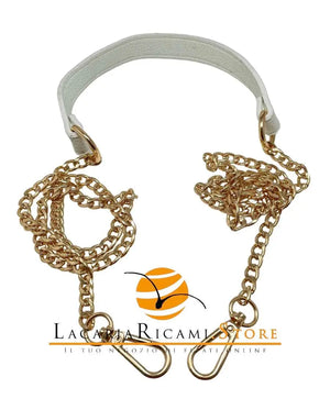 Tracolla Con Catena 150 Cm - Colore: PANNA - CATENA ORO - by LacariaRicami.Store