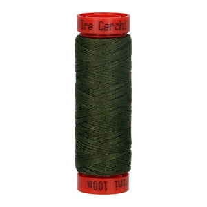 SPOLETTE Tre Cerchi Rosso (11÷275) - Mez Cucirini - Colore: 116 - VERDE MILITARE - by LacariaRicami.Store