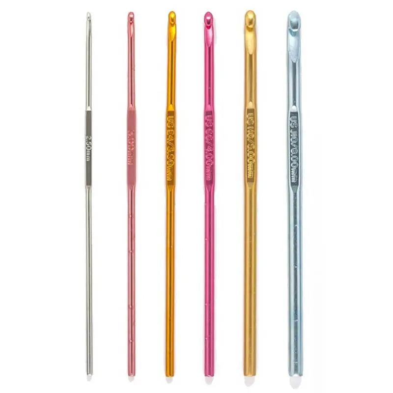 SET Uncinetti Lana Alluminio Colorati 15Cm - PONY | Essenziale - - LacariaRicami.Store