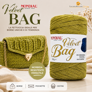 Fettuccia VELVET BAG - MONDIAL - Colore: - by LacariaRicami.Store
