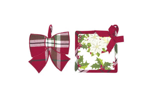 Linea Vintage Xmas - Preziosa Home - Colore: SET 2 PRESINE (18x18) - by LacariaRicami.Store