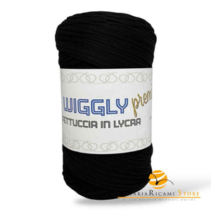 FETTUCCIA Lycra WIGGLY premium - Cucirini Tre Stelle 001 - NERO - LacariaRicami.Store
