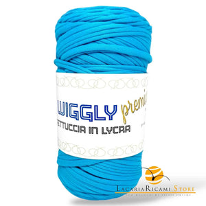 FETTUCCIA Lycra WIGGLY premium - Cucirini Tre Stelle - Colore: 004 - TURCHESE - by LacariaRicami.Store