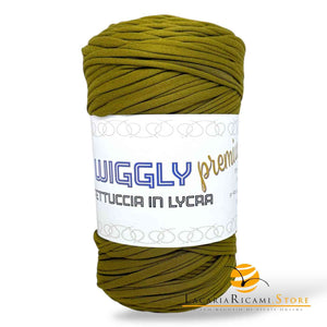 FETTUCCIA Lycra WIGGLY premium - Cucirini Tre Stelle 151 - VERDE MILITARE - LacariaRicami.Store