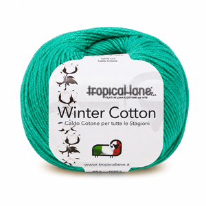 CALDO COTONE Winter Cotton - Tropical Lane - Colore: 616 - SMERALDO - by LacariaRicami.Store