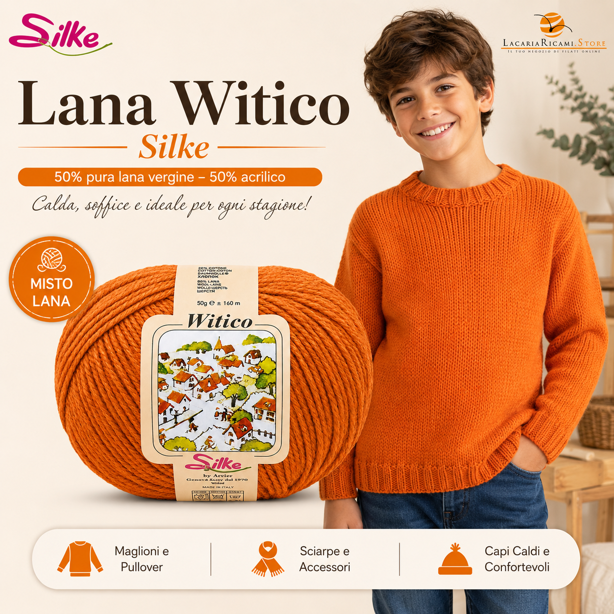 Lana Witico - Silke - Colore: - by LacariaRicami.Store
