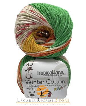 CALDO COTONE Winter Cotton Print - Tropical Lane - - LacariaRicami.Store