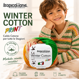 CALDO COTONE Winter Cotton Print - Tropical Lane - Colore: - by LacariaRicami.Store