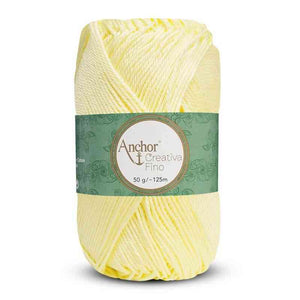 Cotone CREATIVA FINO - ANCHOR 0100 - MIMOSA - LacariaRicami.Store