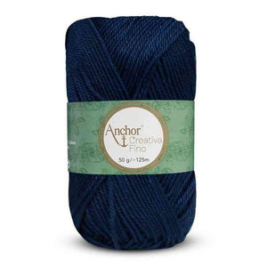 Cotone CREATIVA FINO - ANCHOR 0124 - BLU NAVY - LacariaRicami.Store