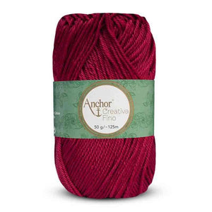 Cotone CREATIVA FINO - ANCHOR 0192 - ROSSO VINO - LacariaRicami.Store