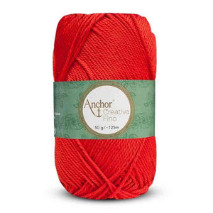 Cotone CREATIVA FINO - ANCHOR - Colore: 0390 - POMODORO - by LacariaRicami.Store