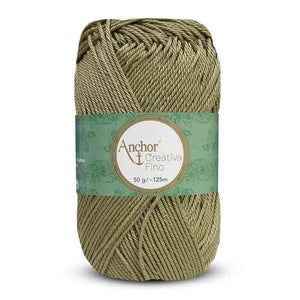 Cotone CREATIVA FINO - ANCHOR - Colore: 0395 - VERDE OLIVA - by LacariaRicami.Store