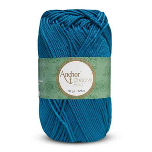 Cotone CREATIVA FINO - ANCHOR 0400 - OCEANO - LacariaRicami.Store
