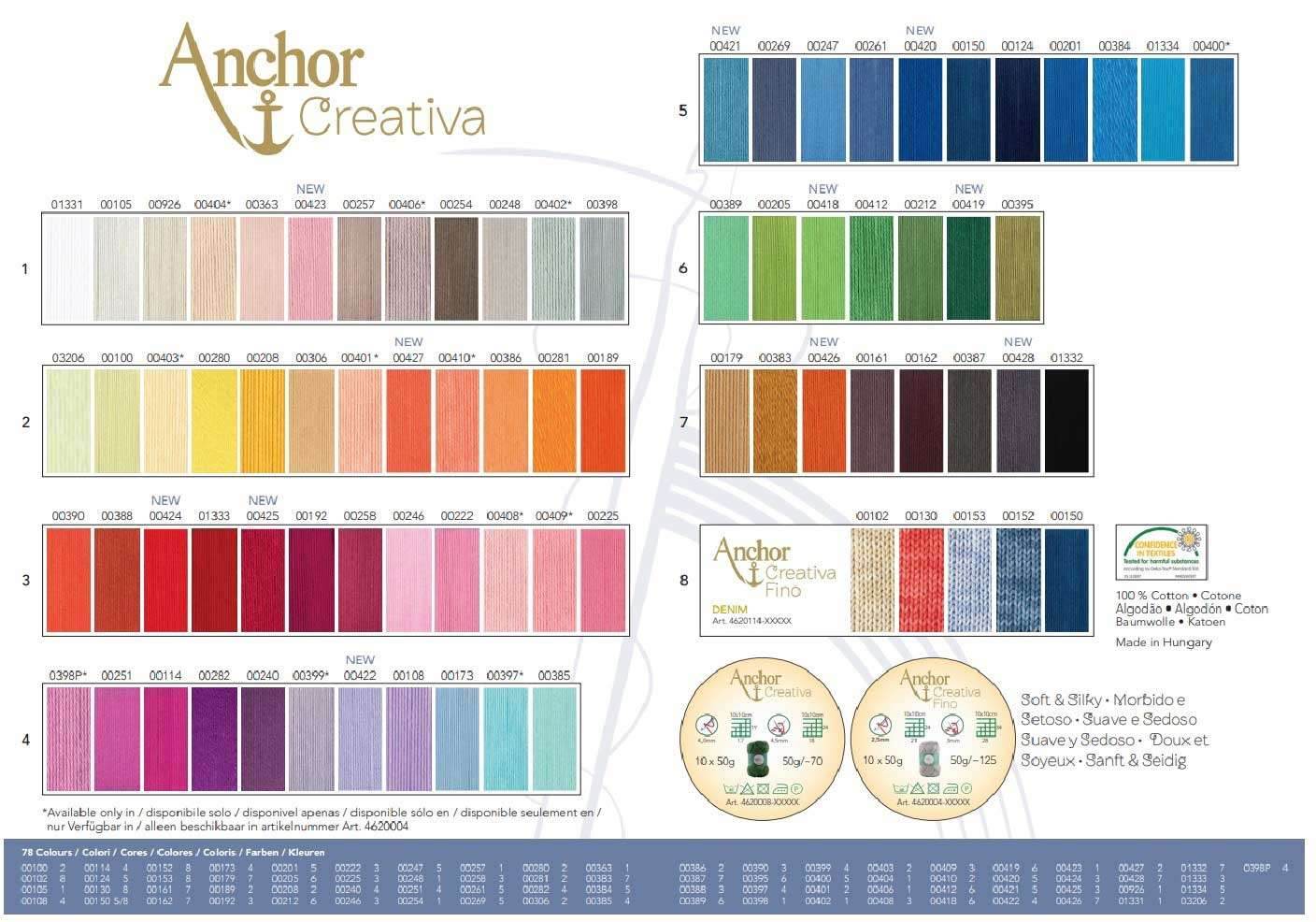 Cotone CREATIVA FINO - ANCHOR - - LacariaRicami.Store
