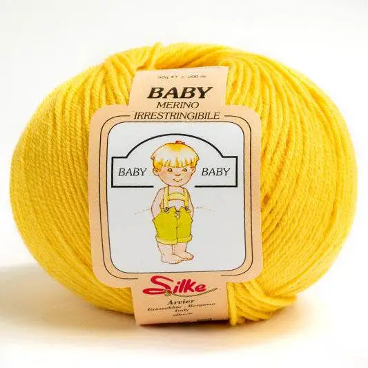 Lana Baby Merino - Silke - 052 - GIALLO SOLE - LacariaRicami.Store