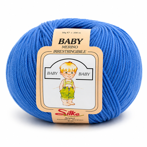 Lana Baby Merino - Silke - Colore: 061 - AZZURRO - by LacariaRicami.Store
