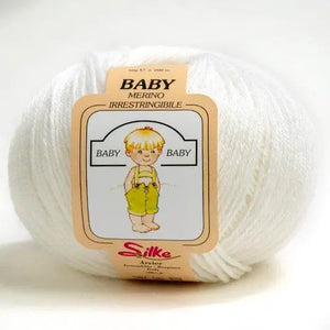 Lana Baby Merino - Silke - 100 - BIANCO - LacariaRicami.Store