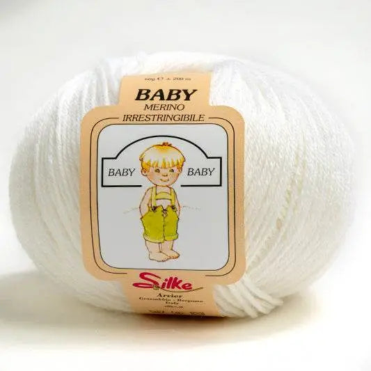 Lana Baby Merino - Silke - 100 - BIANCO - LacariaRicami.Store