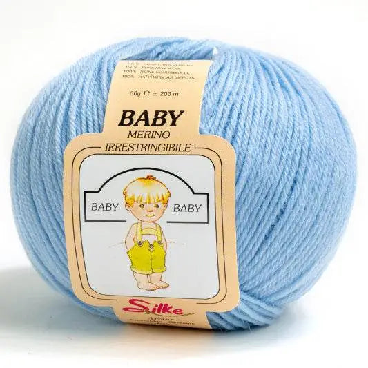 Lana Baby Merino - Silke - 102 - CELESTE BABY - LacariaRicami.Store