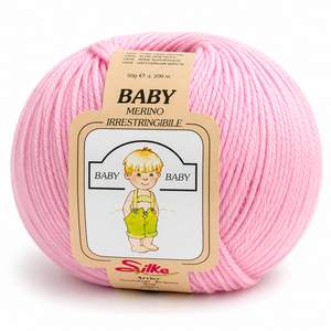Lana Baby Merino - Silke - Colore: 333 - ROSA BABY - by LacariaRicami.Store