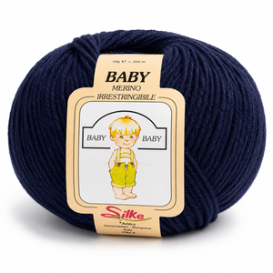 Lana Baby Merino - Silke - Colore: 610 - BLU - by LacariaRicami.Store