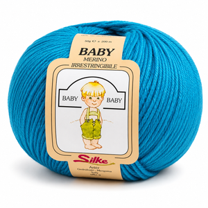 Lana Baby Merino - Silke - Colore: 814 - TURCHESE - by LacariaRicami.Store