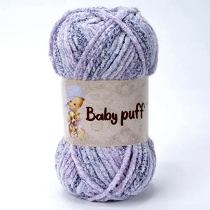 Ciniglia BABY PUFF - Silke 012 - VIOLA SFUMATO - LacariaRicami.Store