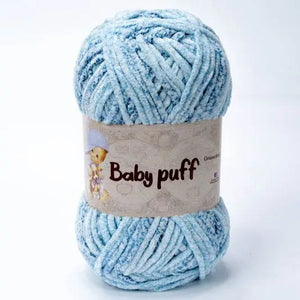 Ciniglia BABY PUFF - Silke 013 - AZZURRO SFUMATO - LacariaRicami.Store