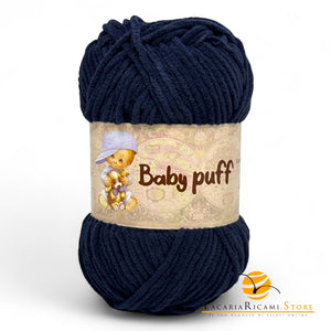 Ciniglia BABY PUFF - Silke 615 - BLU SCURO - LacariaRicami.Store