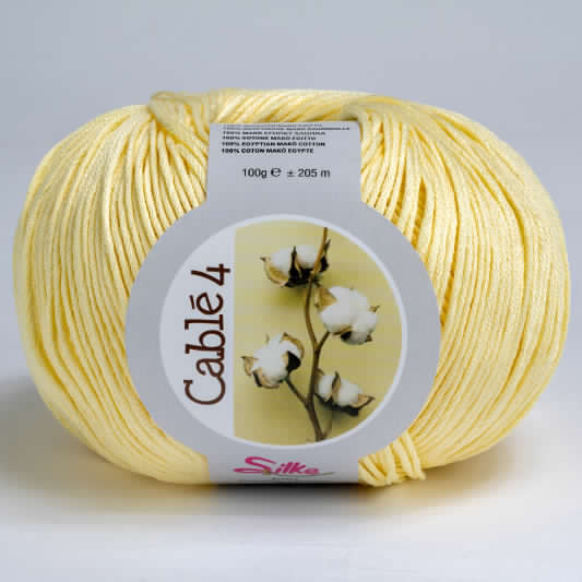 Cotone Cablé 4 - Silke - 01 - CANARINO - LacariaRicami.Store
