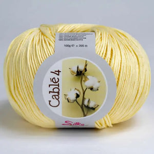 Cotone Cablé 4 - Silke - Colore: 01 - CANARINO - by LacariaRicami.Store