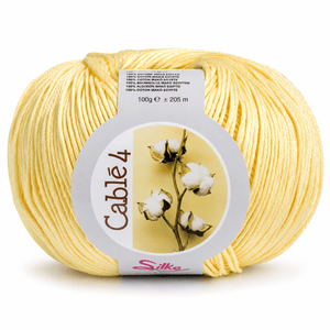 Cotone Cablé 4 - Silke - Colore: 01 - CANARINO - by LacariaRicami.Store