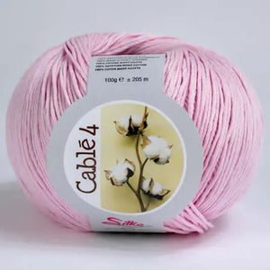 Cotone Cablé 4 - Silke - Colore: 04 - ROSA BABY - by LacariaRicami.Store
