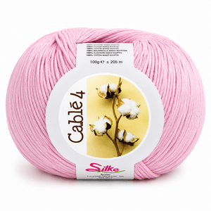 Cotone Cablé 4 - Silke - Colore: 04 - ROSA BABY - by LacariaRicami.Store
