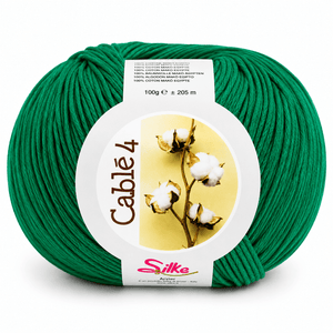 Cotone Cablé 4 - Silke - Colore: 06 - VERDE SMERALDO - by LacariaRicami.Store