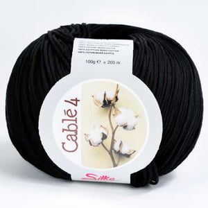 Cotone Cablé 4 - Silke - 07 - NERO - LacariaRicami.Store