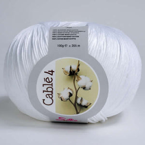 Cotone Cablé 4 - Silke - 08 - BIANCO - LacariaRicami.Store