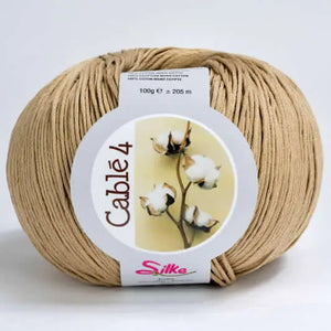 Cotone Cablé 4 - Silke - Colore: 14 - SABBIA - by LacariaRicami.Store