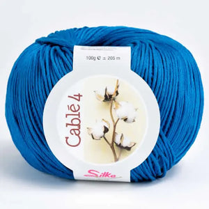 Cotone Cablé 4 - Silke - Colore: 16 - BLU CINA - by LacariaRicami.Store