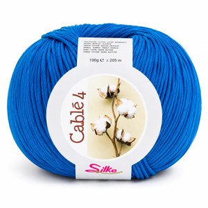 Cotone Cablé 4 - Silke - Colore: 16 - BLU CINA - by LacariaRicami.Store