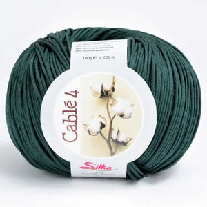 Cotone Cablé 4 - Silke - Colore: 17 - VERDE BOTTIGLIA - by LacariaRicami.Store