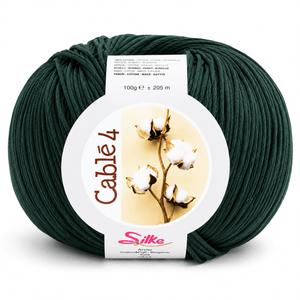 Cotone Cablé 4 - Silke - Colore: 17 - VERDE BOTTIGLIA - by LacariaRicami.Store