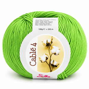 Cotone Cablé 4 - Silke - Colore: 26 - VERDE MELA - by LacariaRicami.Store