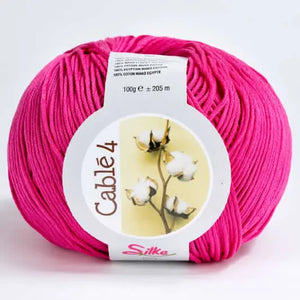 Cotone Cablé 4 - Silke - Colore: 33 - FUCSIA - by LacariaRicami.Store